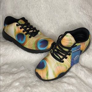 Aquila Canvas Shoes - Peacock Sneakers - Size 7